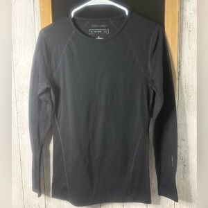 TERRAMAR Climasense Cloud Nine Knit TOP Shirt M Black Performance Base Layer